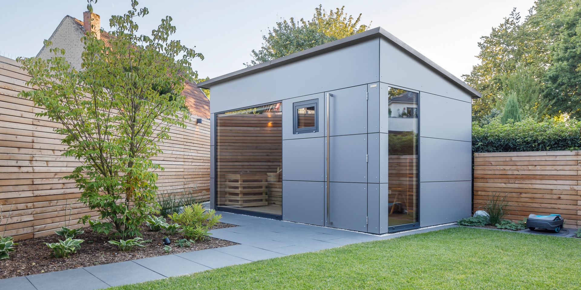 Gartenhaus mit Sauna | GARTANA | Sie bestimmen die Größe